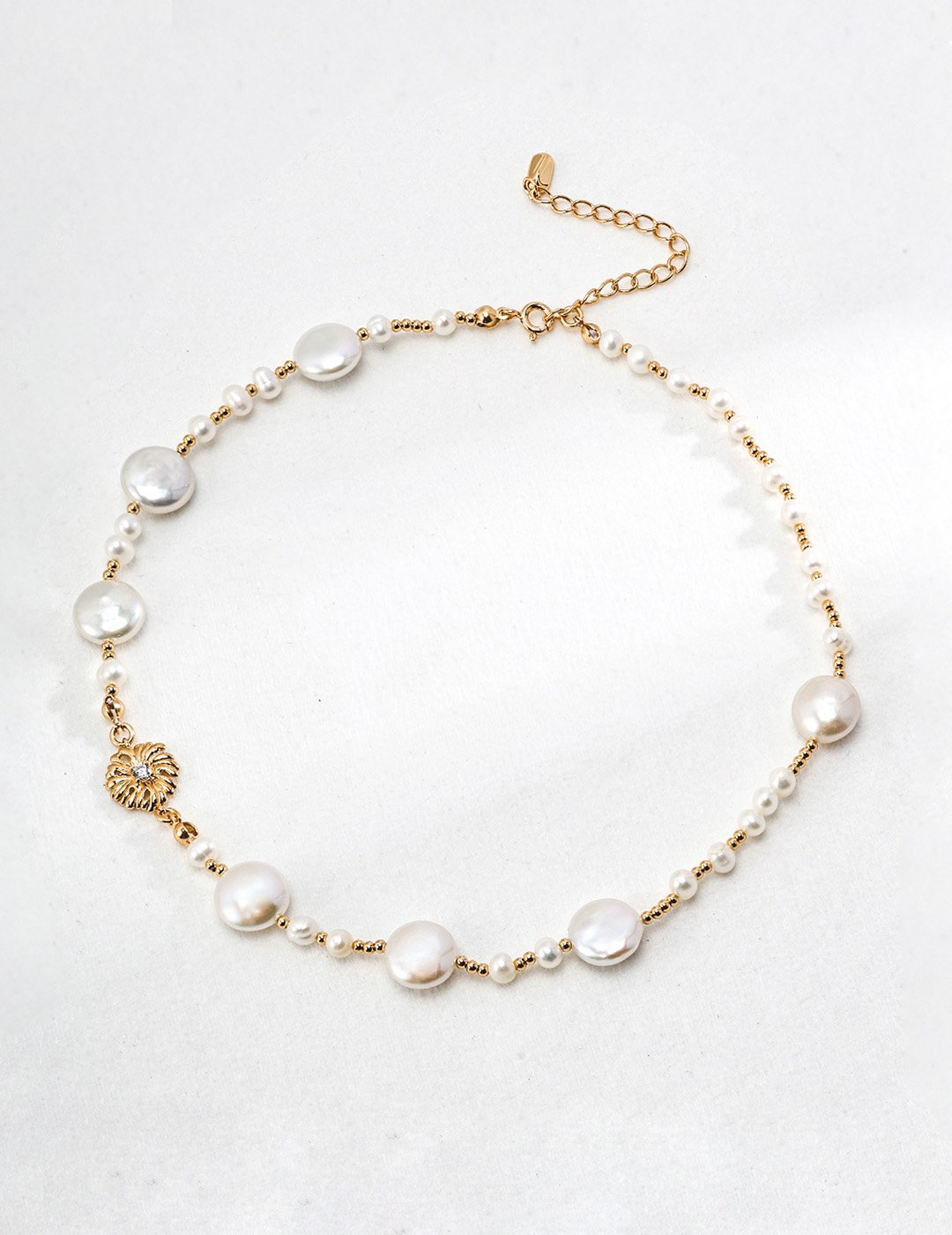 Vintage Gold Sterling Silver Pearl Necklace