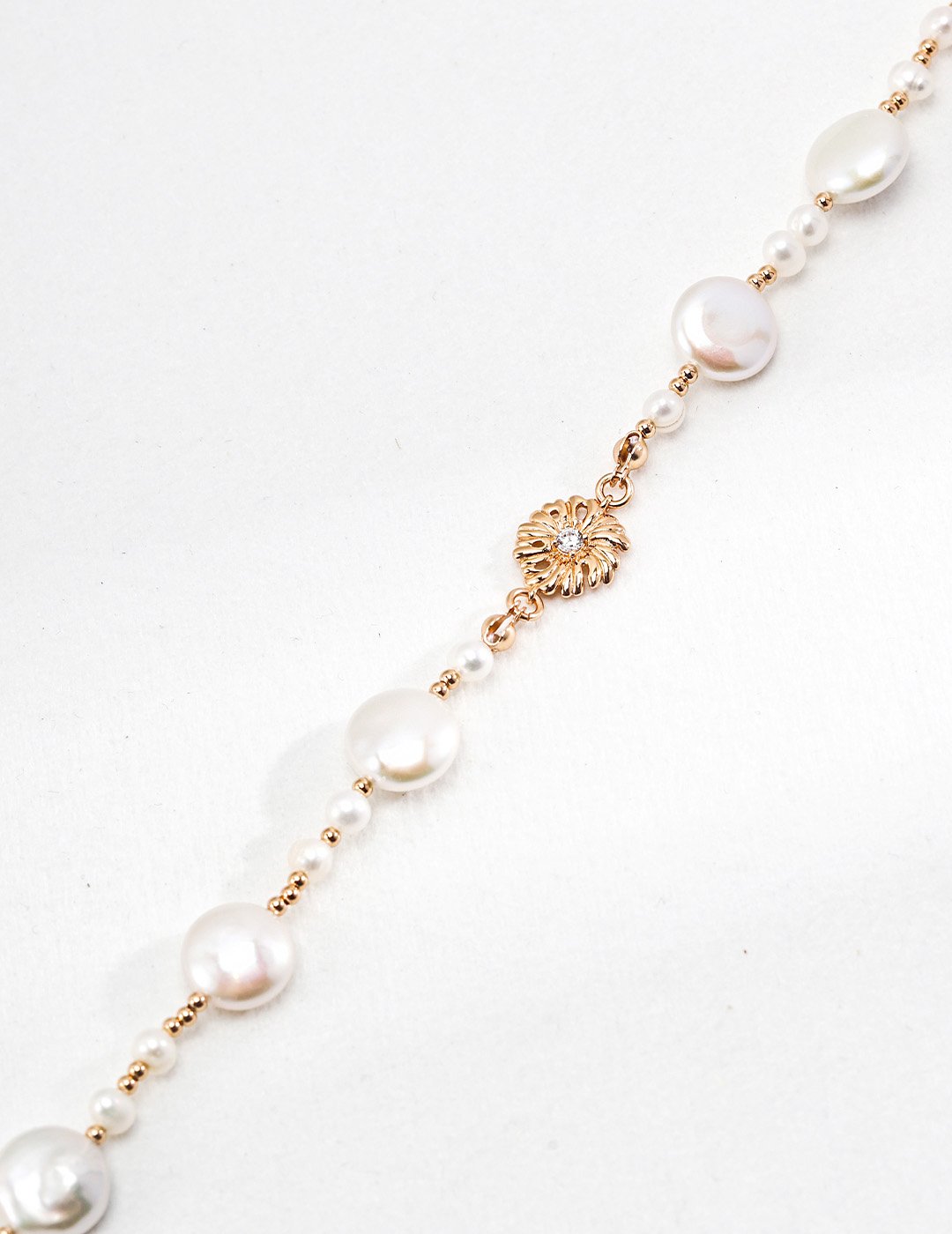 Vintage Gold Sterling Silver Pearl Necklace2