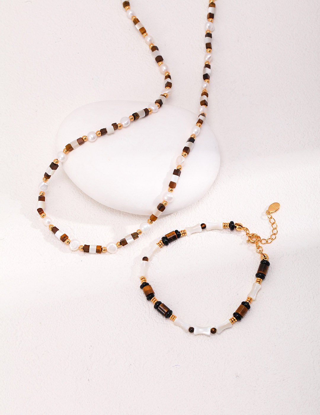 Vintage Gold Sterling Silver Tiger Eye Bracelet
